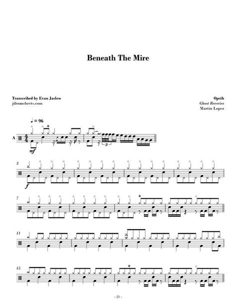 Drum Sheet Music Opeth Beneath The Mire Ebook Evan Aria Serenity