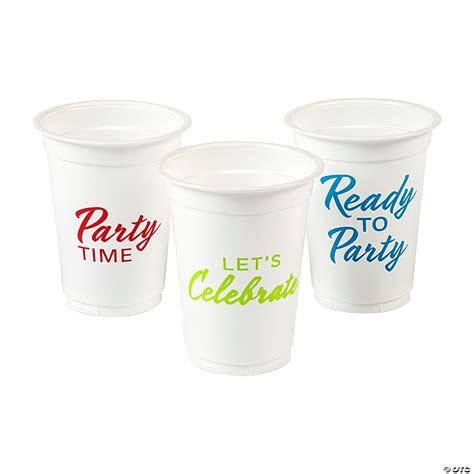 16 Oz Bulk 50 Ct Party Sayings Disposable Plastic Cups Oriental Trading