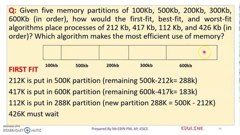 Ds Module Topic Memory Allocation Scheme First Fit Best