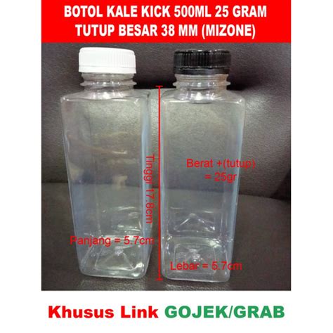 Jual Botol Kale Kick 500 ML Plastik PET Kotak 500ML Link Gojek Grab