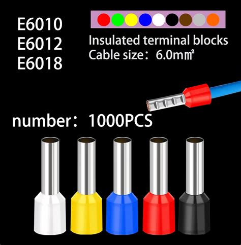 Pcs Pack E E E Insulated Ferrules Terminal Block Cord