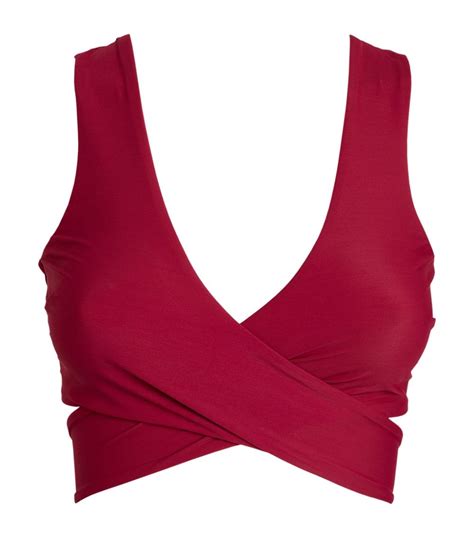 Womens Bondi Born Burgundy Ava Bikini Top Harrods Uk
