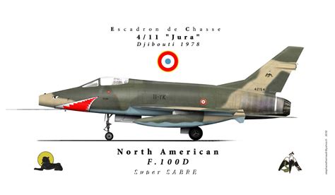 North American F-100D, EC 4/11 "Jura", French Air Force. Fighter ...