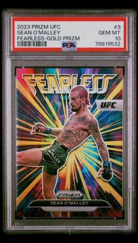 Panini Prizm Ufc Fearless Gold Prizm Sean O Malley For