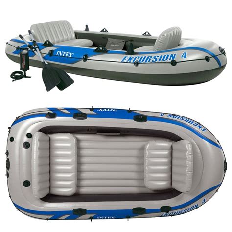 Надуваема лодка Intex 68324 Excursion 4 set 400кг - PRAKTIS