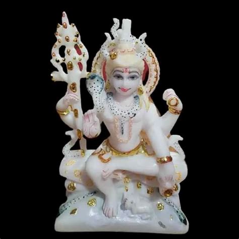 Multicolor Painted Lord Shiva Marble Statue For Worship At Rs 12000 In