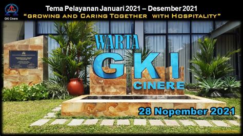 Kebaktian Minggu 28 November 2021 Adven 1 GKI Cinere YouTube