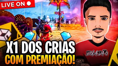 FREE FIRE AO VIVO SALA PERSONALIZADA X1 DOS CRIA AO VIVO