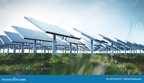 Solar Photovoltaic Panels Array System Stock Illustration ...