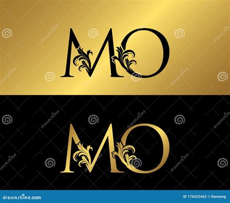 Initial Letter MQ Gold Logo Icon Classy Gold Letter Monogram Logo