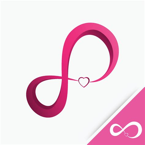 infinity symbol with heart 23669029 Vector Art at Vecteezy