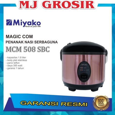 Jual PROMO MAGIC MIYAKO MCM 508 SBC TEFLON 1 8 LITER RICE COOKER