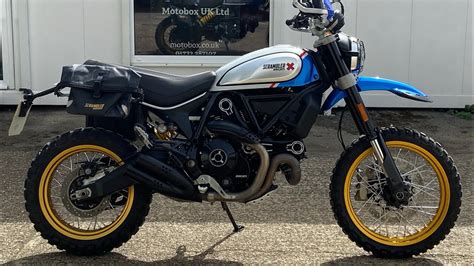 Ducati Scrambler Desert Sled Sparking Blue Walk Around And