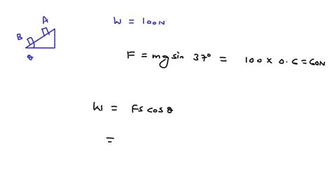 Solved A Block Of Weight N Is Slowly Slid Up On A Smooth Incline Of