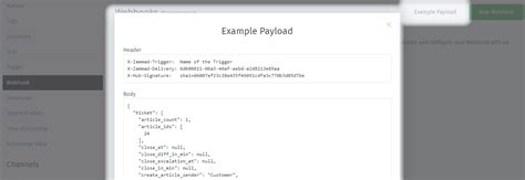 Webhook Payload Zammad Documentation