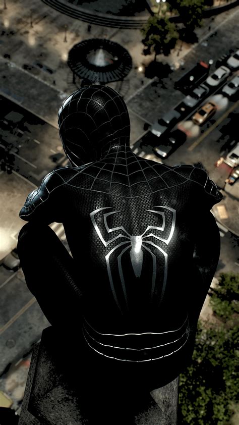 Spider Man 2 (PS5) Black Suit [2160x3840] : r/Amoledbackgrounds