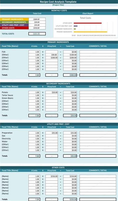 Costing Spreadsheet Template — excelxo.com