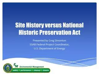 Ppt National Historic Preservation Act Of Powerpoint