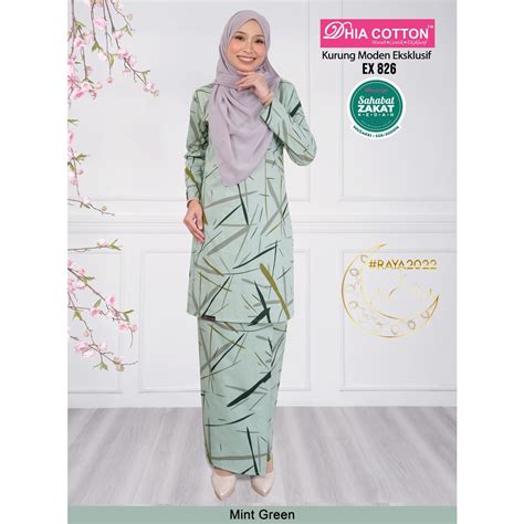 Clearance Baju Kurung Moden Eksklusif By Dhia Cotton Shopee Malaysia