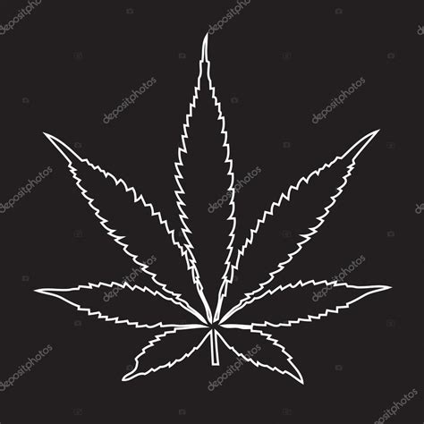 Marijuana leaf outline — Stock Vector © royalty #126488492