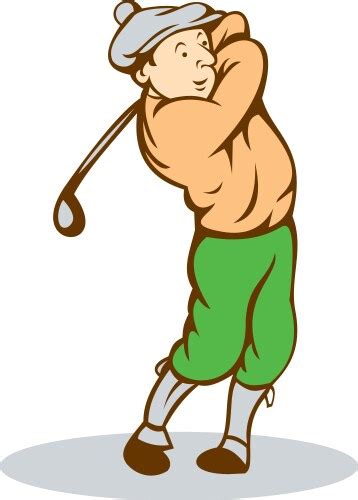 Cartoon Golfer Royalty Free Vector Image Vectorstock