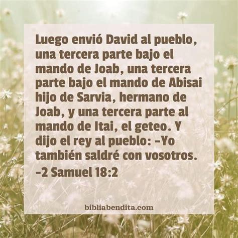 Explicación 2 Samuel 18 2 Luego envió David al pueblo una tercera