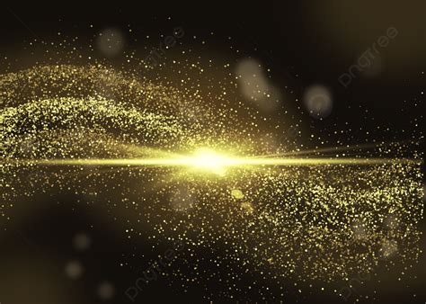 Yellow Particle Flash Light Effect Background Light Effect Particle