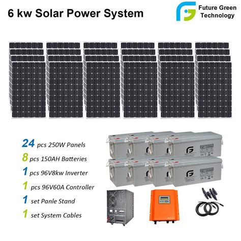 Watts Off Grid Home Electricity Energy Solar Power System Solar