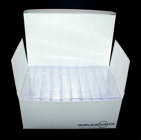 Heavy Duty Clear Cassette Cases With Square Corners 10 Pack