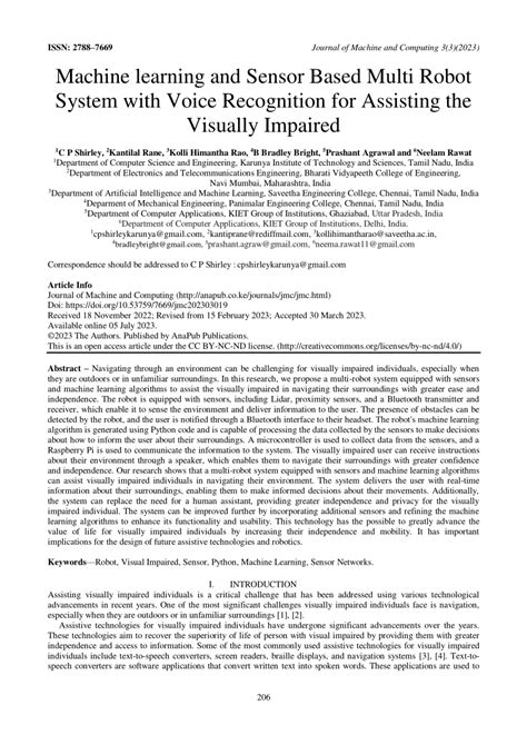 Pdf Machine Learning And Sensor Based Multi Robot System With Voice Recognition For Assisting