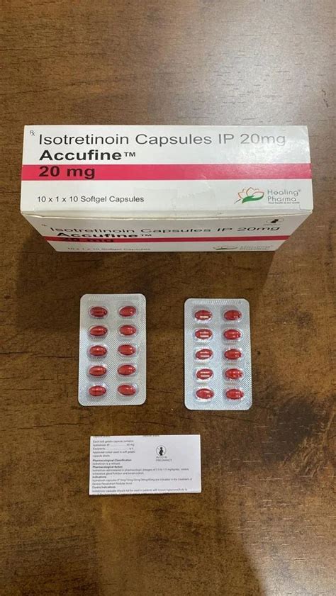 Isotretinoin Accufine Mg Softgel Capsule Packaging Type Box At Rs