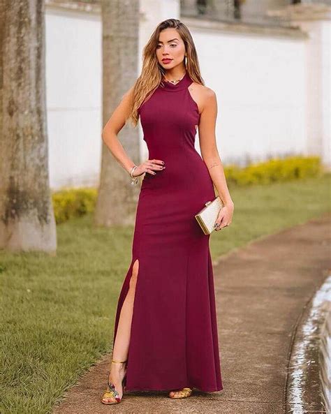 Vestido Na Cor Marsala Para Madrinha Atelier Yuwa Ciao Jp