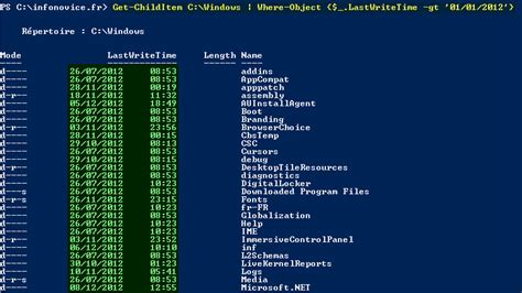 Découvrir les commandes de base sous PowerShell InfoNovice fr