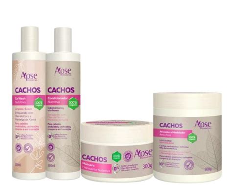 Kit Apse Cachos Co Wash Condicionador M Scara E Ativador Apse