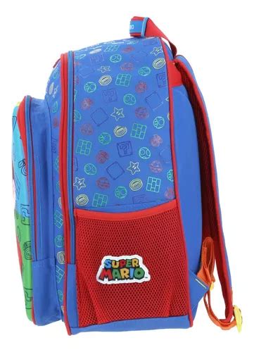 Mochila Escolar Grande Chenson Mario Bros Colores Mb65621 9 Playba