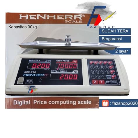 Jual Timbangan Digital Henherr Kg Henherr Acs Shopee Indonesia