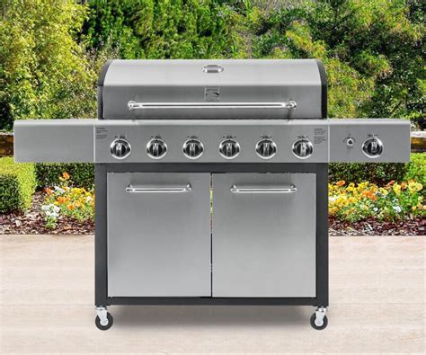 Kenmore 6 Burner Gas Grill With Side Burner Stainless Steel Kenmore