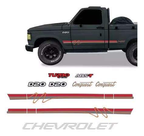 Kit Faixas Adesivos D Silverado Conquest Chevrolet