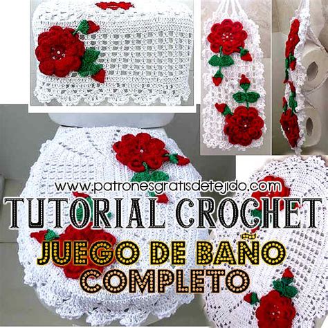 Juego De Ba O Tejido Al Crochet Video Tutorial Completo Crochet Y