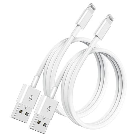 2 Pack 1m Câble Chargeur iPhone certifiés MFi Apple Cordon de câble