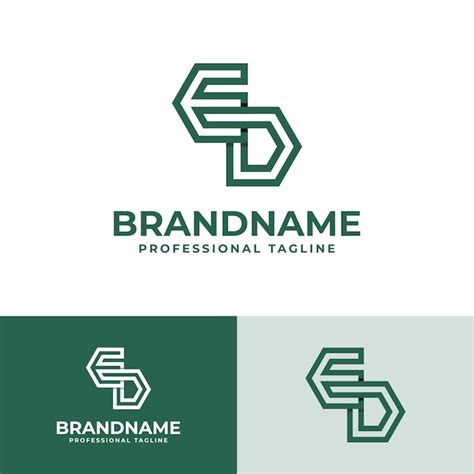 Iniciais Modernas Ed Logotipo Adequado Para Neg Cios Iniciais Ed Ou