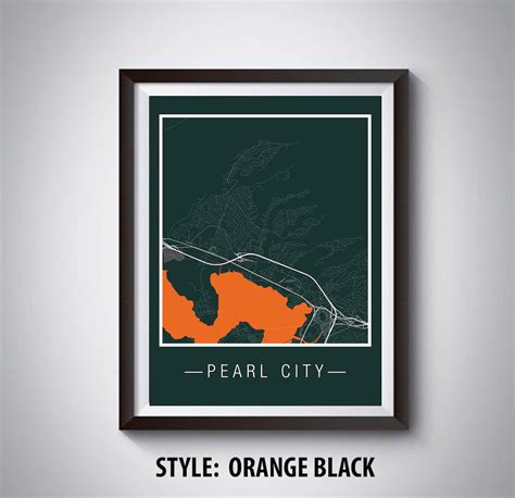 Map of Pearl City HI Pearl City Map Pearl City Poster - Etsy