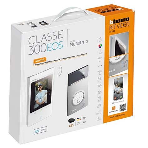 Kit vidéo mains libres connecté Bticino CLASSE 300 EOS avec combiné 363925