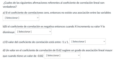 Resuelto Cuales De Las Siguientes Afirmaciones Referentes Al Chegg