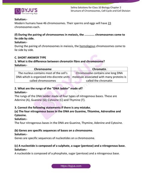 Selina Solutions Concise Biology Class 10 Chapter 2 Structure Of