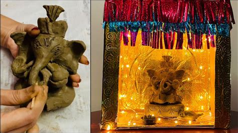 How To Make Eco Friendly Ganesha At Home Easy Clay Ganesh Making