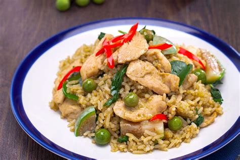 Green Curry Fried Rice With Chicken Kao Pad Gaeng Keo Wan Gai Asian