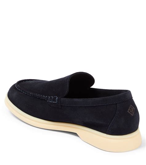 Summer Walk Suede Loafers In Blue Loro Piana Kids Mytheresa