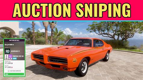 Forza Horizon 5 Pontiac GTO Judge 1969 Auction House Sniping Test