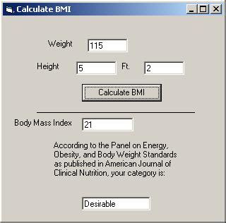 Sreenshot Body Mass Index Calculator 1.1 | Body Mass Index - Bmi - Obesity